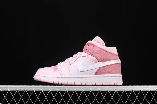 All categories Air Jordan Jordan series basketball shoes Air Jordan 1 Mid Air Jordan 1 Mid AJ1 Joe 1 mid-top series Pink White Pink Foam CW5379-600